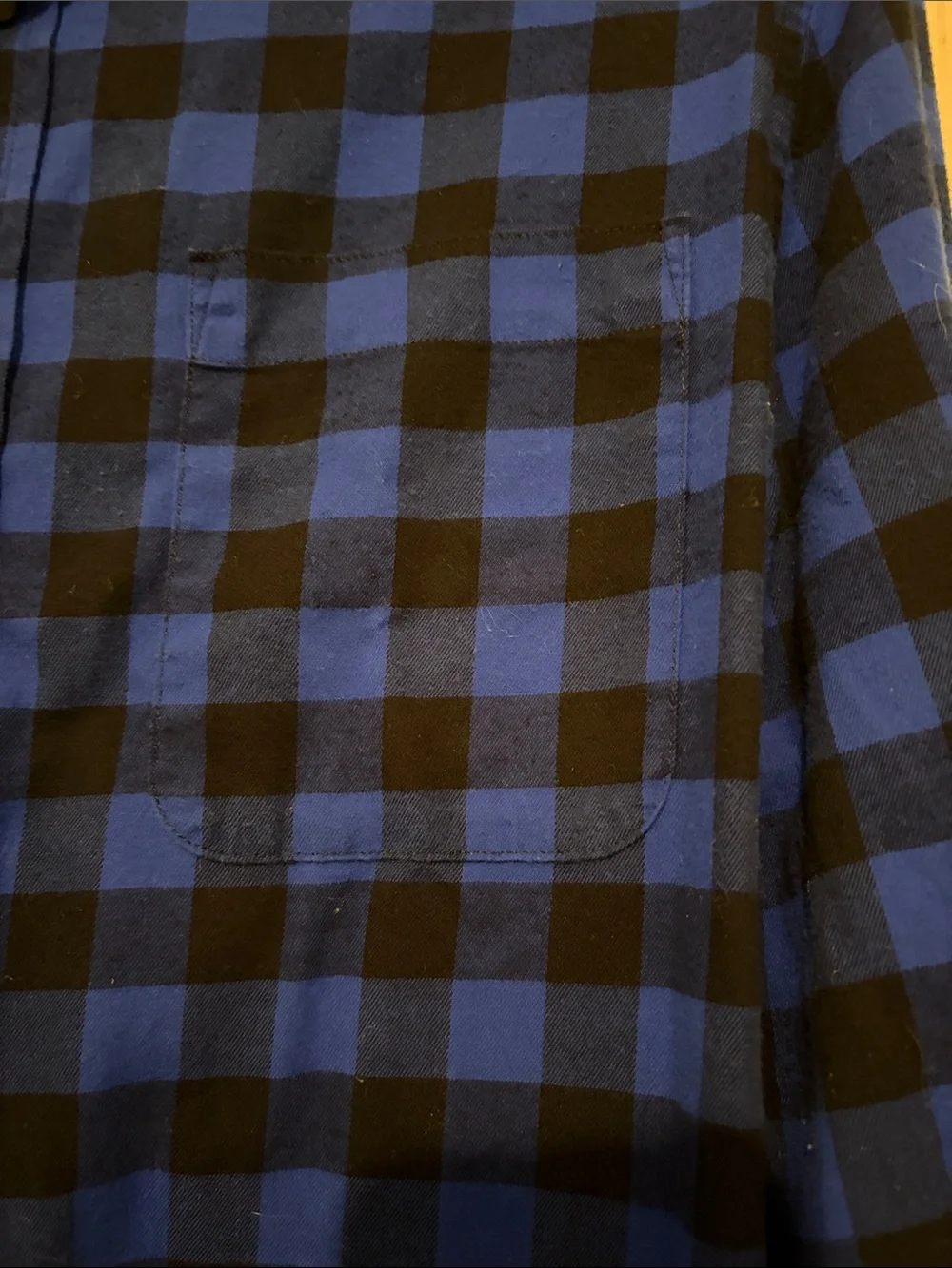 Banana Republic Blue and Black Check Button-Down Shirt